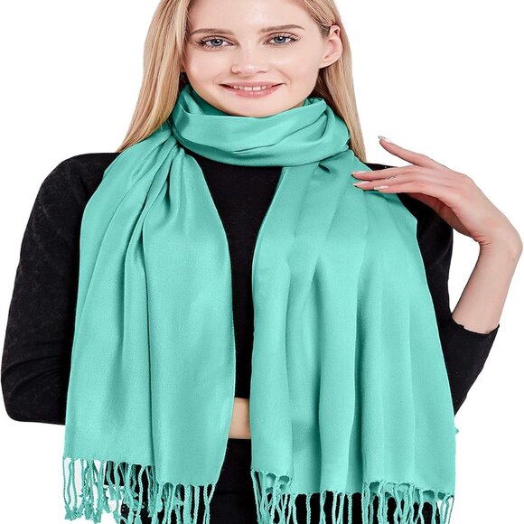 Solid Colour Nepalese Shawl Scarf Wrap Stole Throw Head Wrap Pashmina NEW - Picture 4 of 9